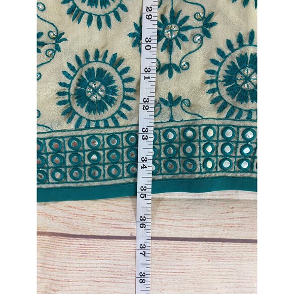 NWT Soft Surroundings Women's Teal Open Front Embellished Kimono - L/XL - Picture 6 of 12